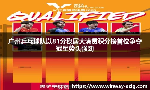 广州乒乓球队以81分稳居大满贯积分榜首位争夺冠军势头强劲